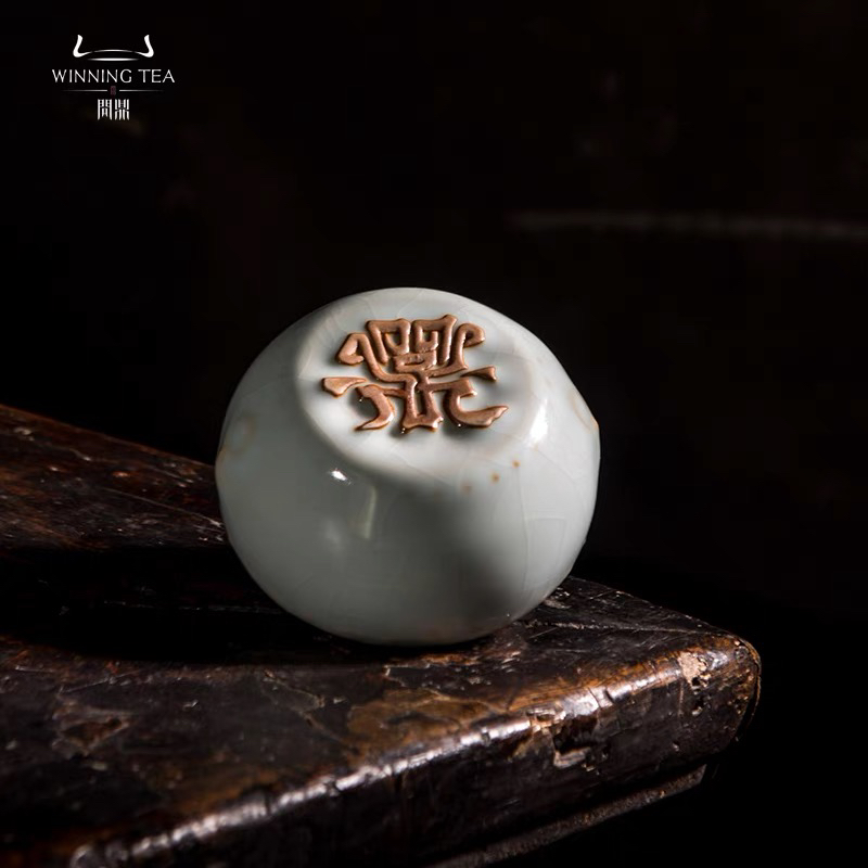 问鼎大战鼓杯汝瓷天青主人茶杯陶瓷品茗开片单杯功夫汝窑茶杯