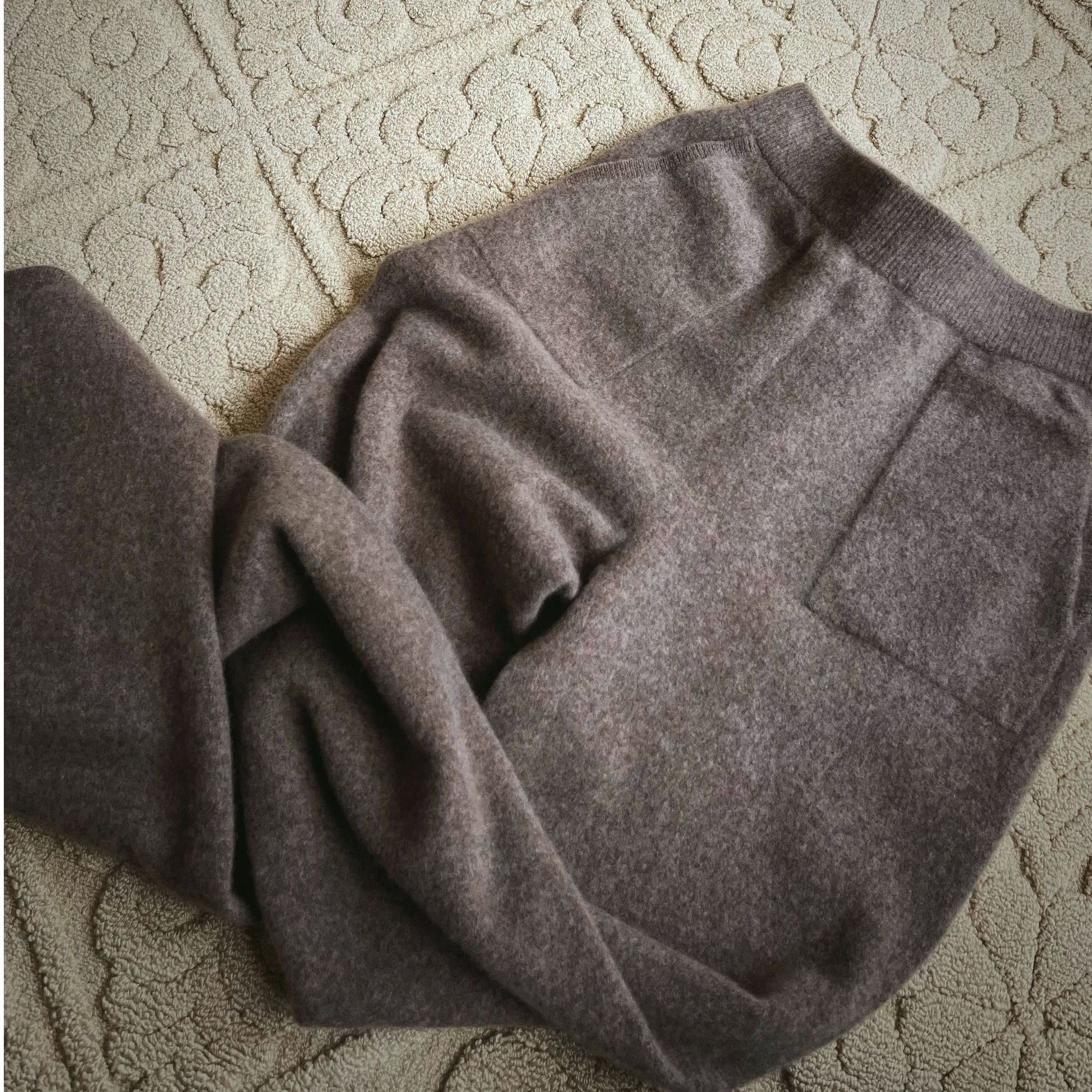 【阿黛】巨厚牦牛绒针织裤