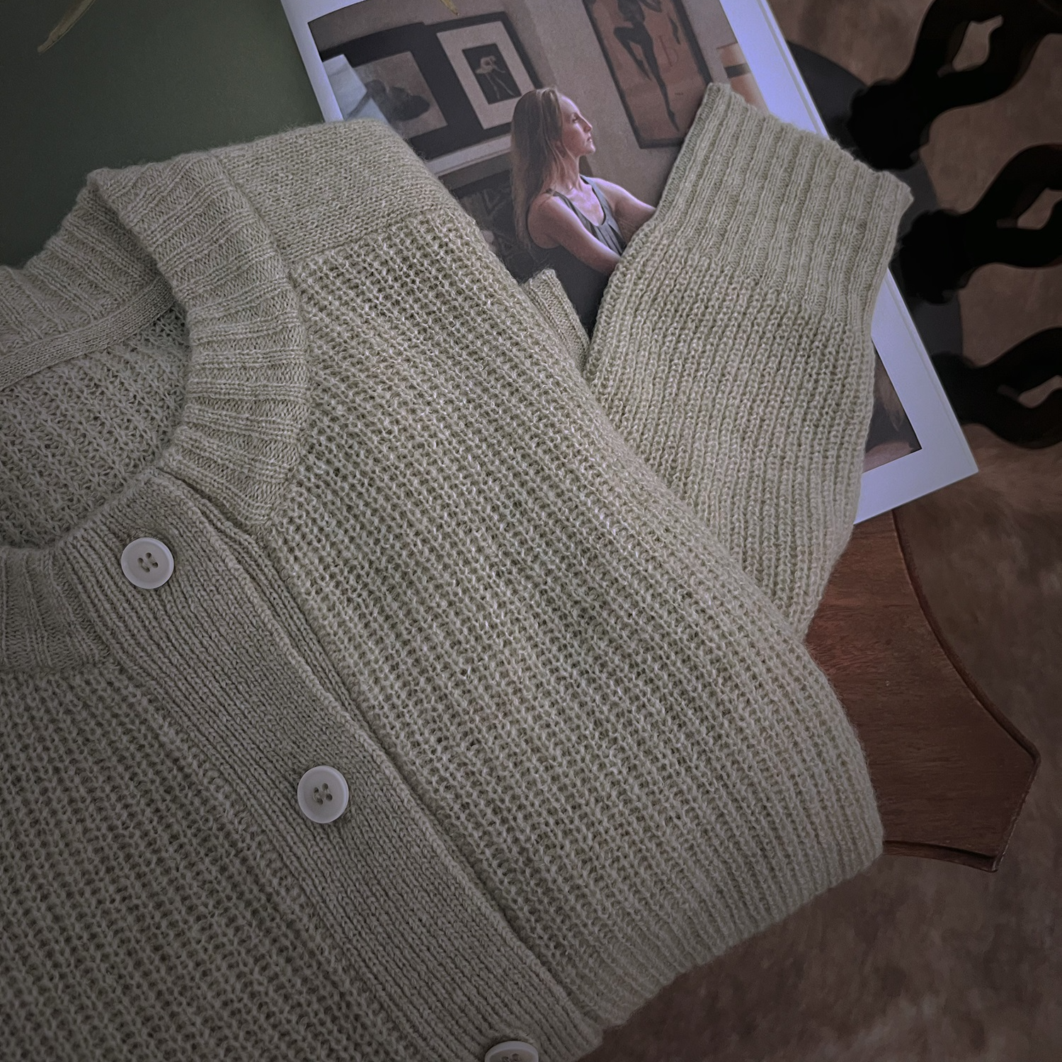 【特价不退换】松结构慵懒羊毛开衫