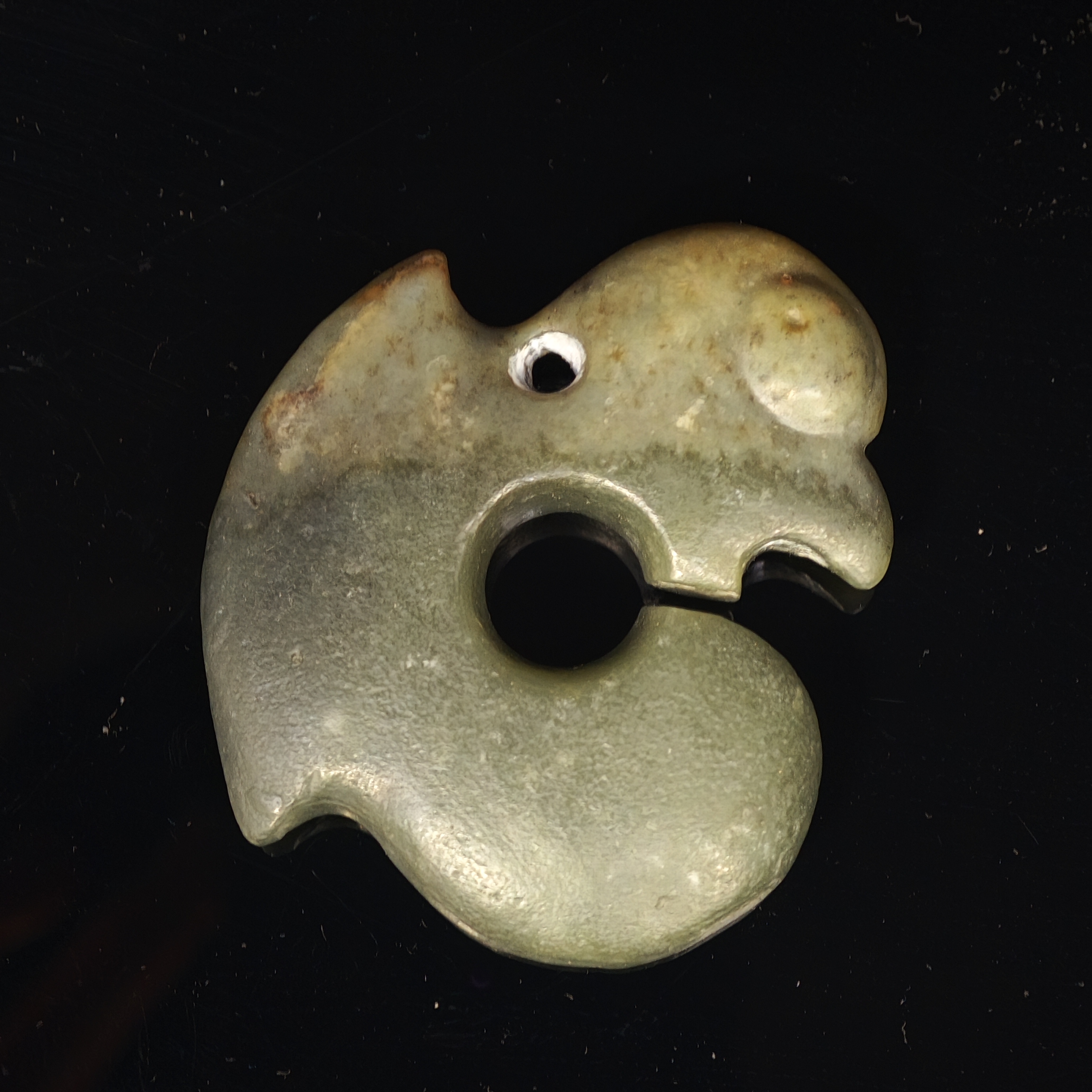 NO.015河磨料  鹦鹉玉玦   