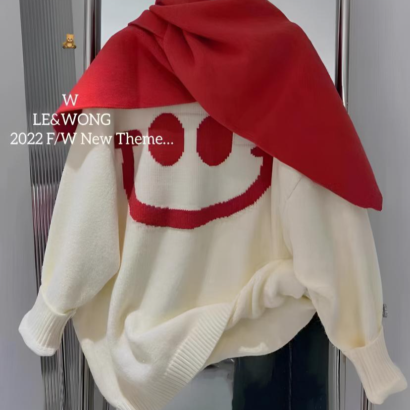 网红时尚百搭宽松加厚休闲套头冬季毛针织衫