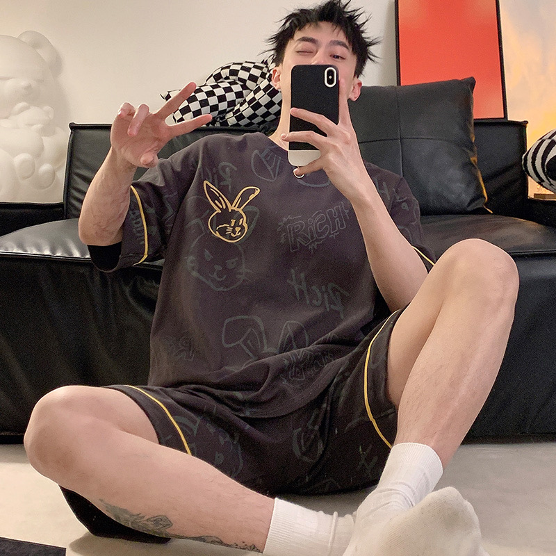 【男款系列】秋冬新款男士睡衣套装 翻领长袖保暖家居服