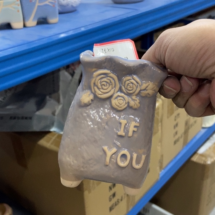 陶瓷花盆单场满9.9发7.5*12