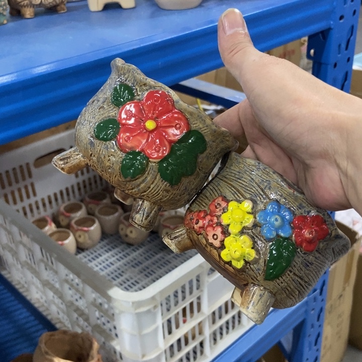 陶瓷花盆单场满9.9发10*8-8.5