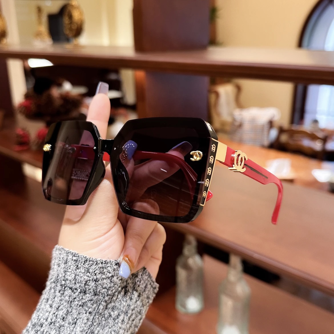 菲鹰鸟网红墨镜女偏光太阳镜2025新款开车防紫外线眼镜