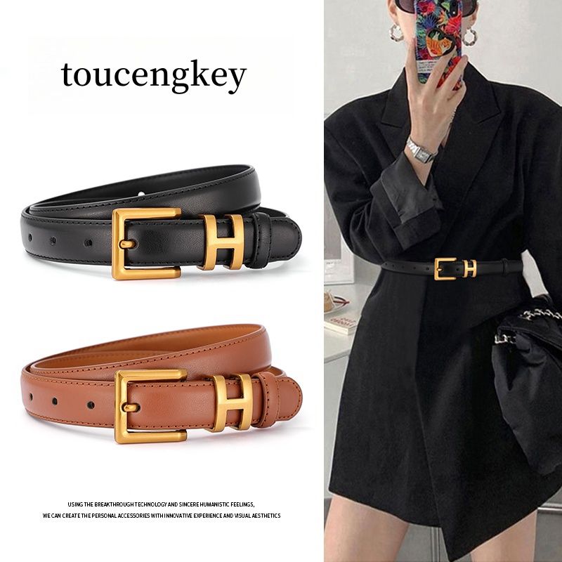 新款女款真皮黑色牛仔真牛皮腰带828宽2.3cm