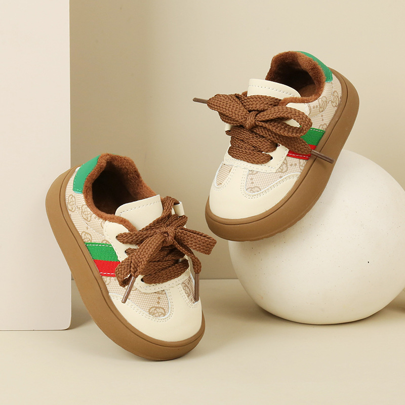 巴拉巴拉恩小童鞋子婴儿童学步鞋加绒宝宝休闲鞋男童板鞋女童鞋