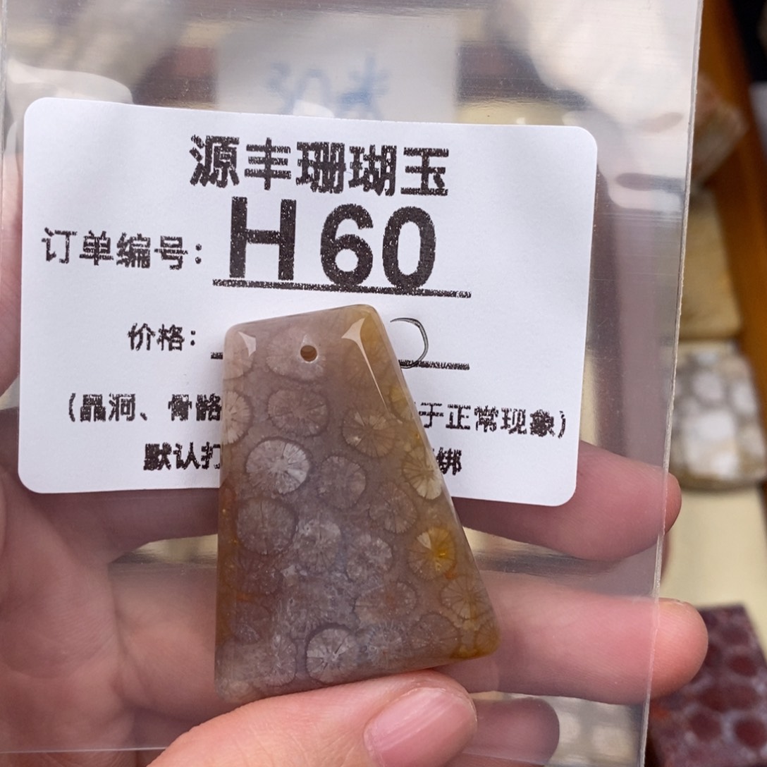 硅化玉颈饰未镶嵌6****3