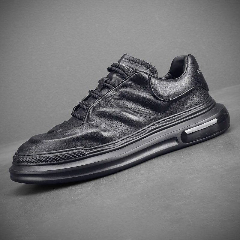 帕达索真皮老爹鞋男潮牌跑步气垫运动鞋男鞋厚底牛皮鞋220810-DCB