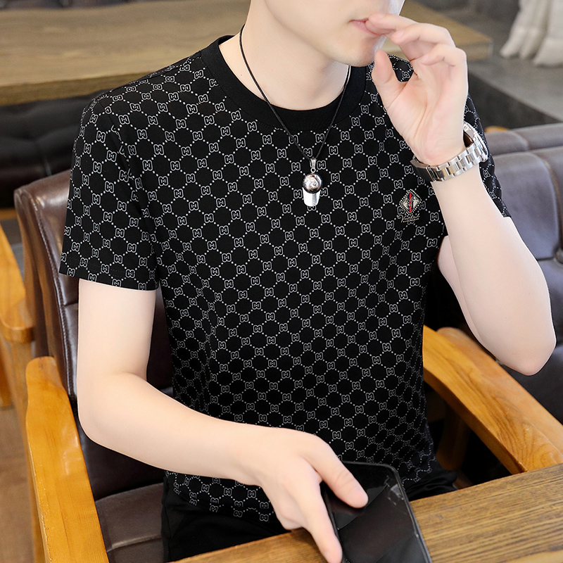 【12.15】男装短袖夏季高端冰丝圆领短袖T恤休闲上衣