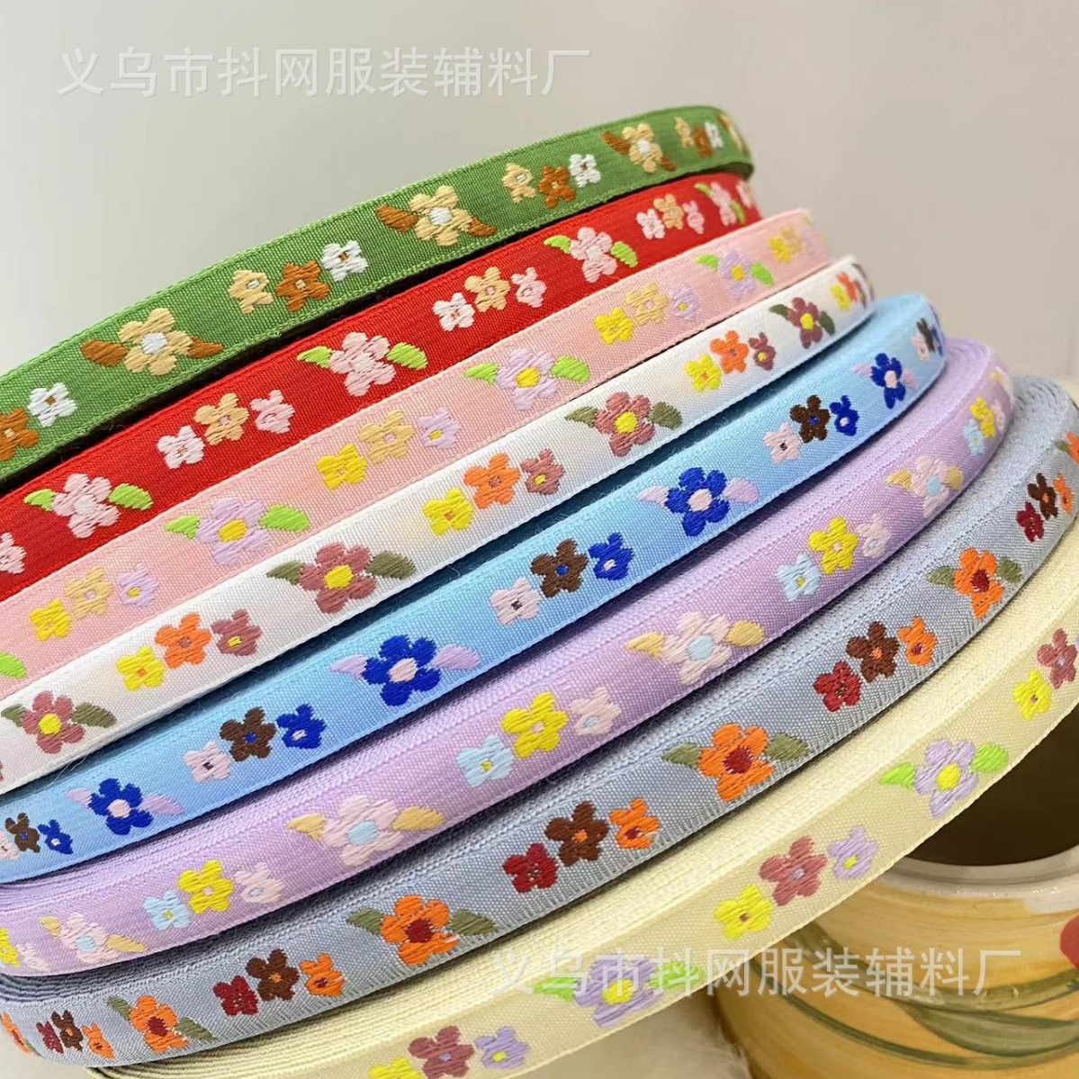 1.2cm民族风时尚提花刺绣织带发饰头饰包边带鲜花蛋糕包装带