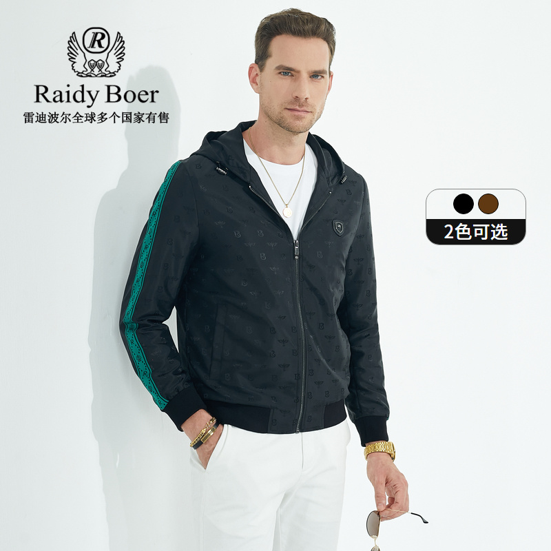 【全身提花】Raidy Boer/雷迪波尔秋季连帽款休闲夹克外套男 3050