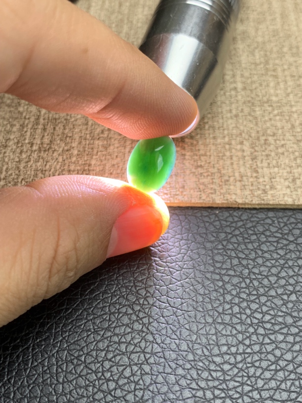 墨翠蛋面戒面满绿镶嵌品质缅甸天然翡翠A货现货