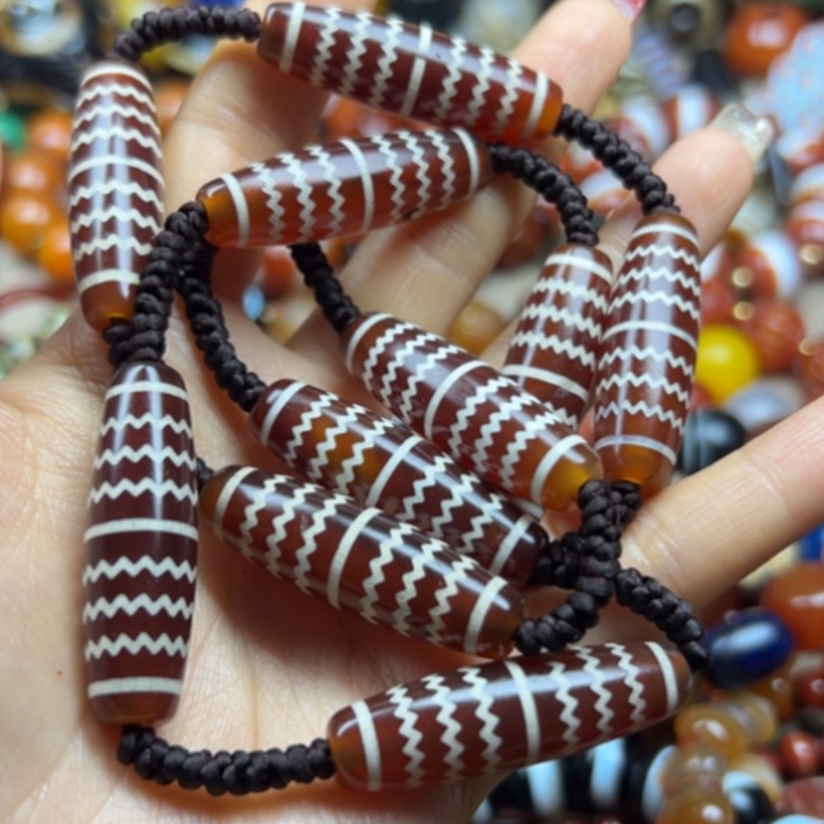 【闪购商品】玛瑙/玉髓颈饰未镶嵌小****球