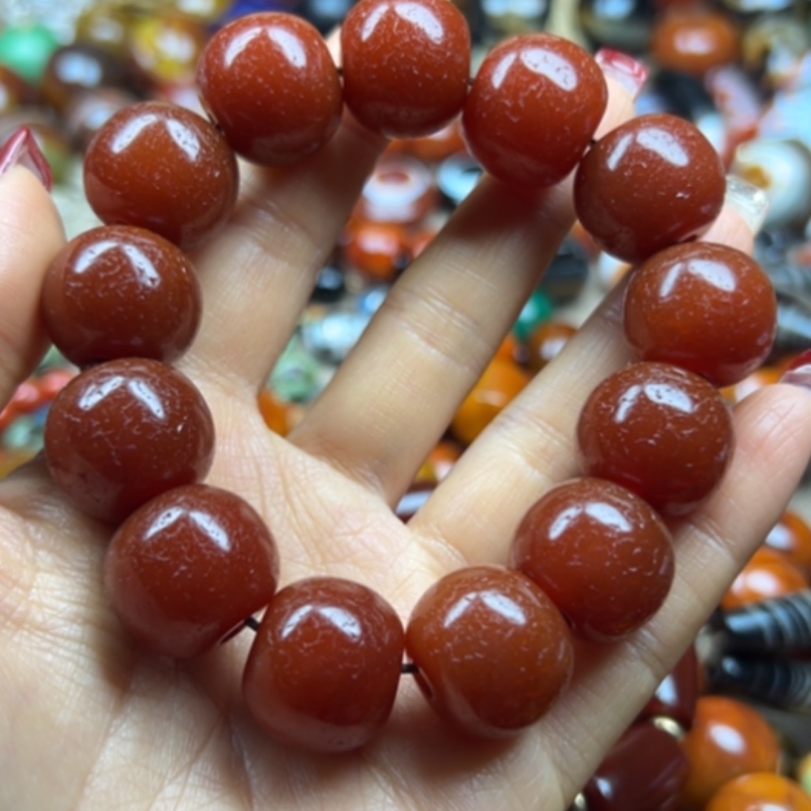 【闪购商品】玛瑙/玉髓颈饰未镶嵌老****划