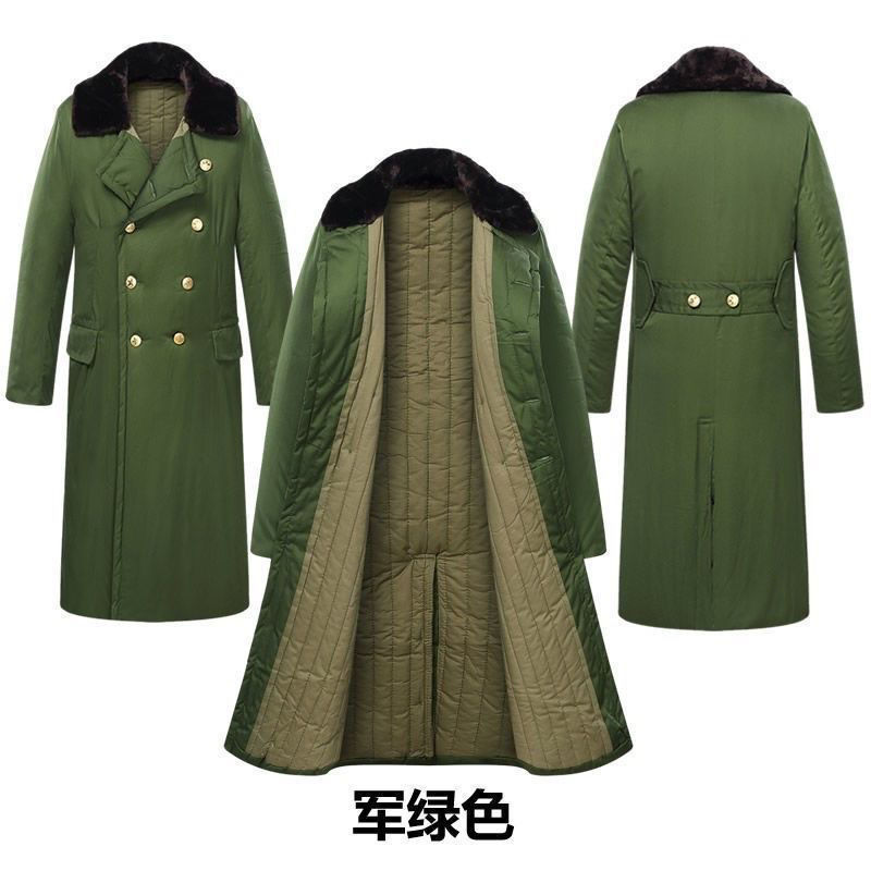 老式军大衣男正品冬季加厚长款女零下防寒服东北棉袄老式军绿大衣