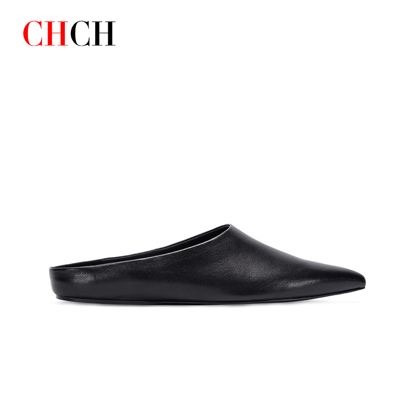 CHCH平衡鞋法式优雅羊皮包头半拖女鞋CN1B3101
