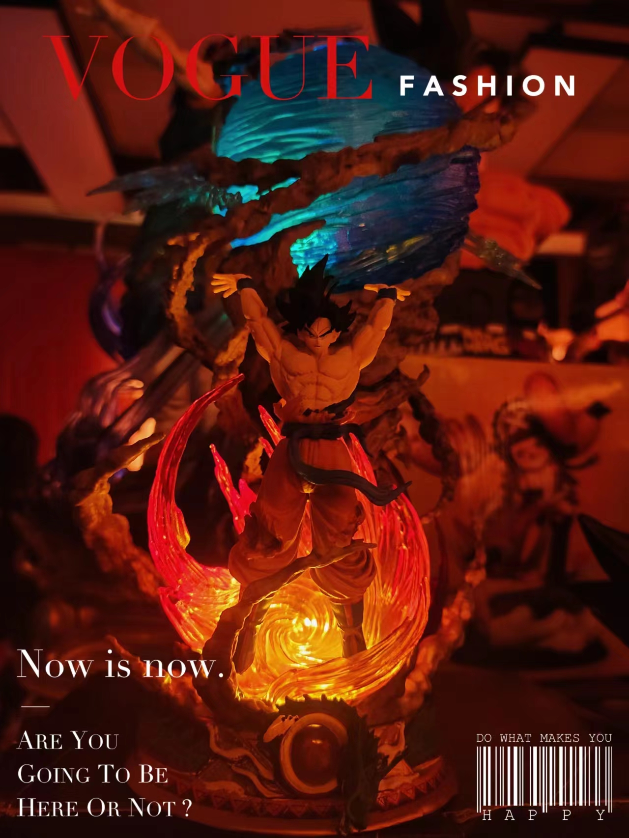 新品现货七龙珠元气弹猎手悟空手办灯光特效小号雕像模型摆件