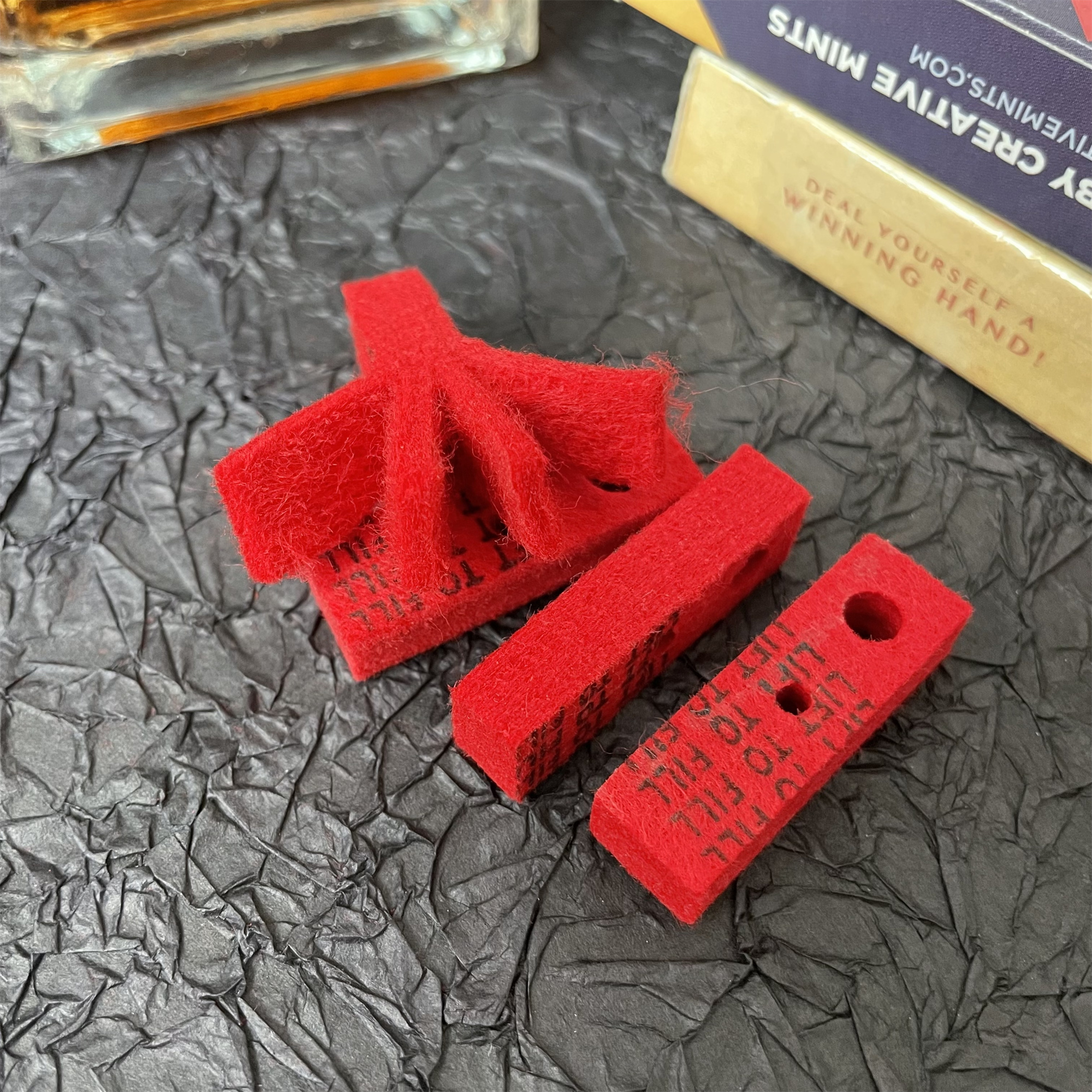 打火机红色底棉 红色棉垫 7毫米加硬实心红色底棉 经典更省油