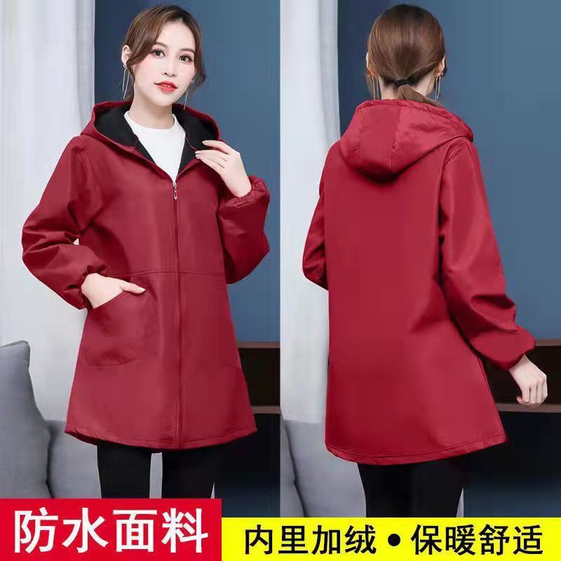 防水罩衣大人加绒加厚家用厨房防油工作服长款时尚女上衣围裙冬季
