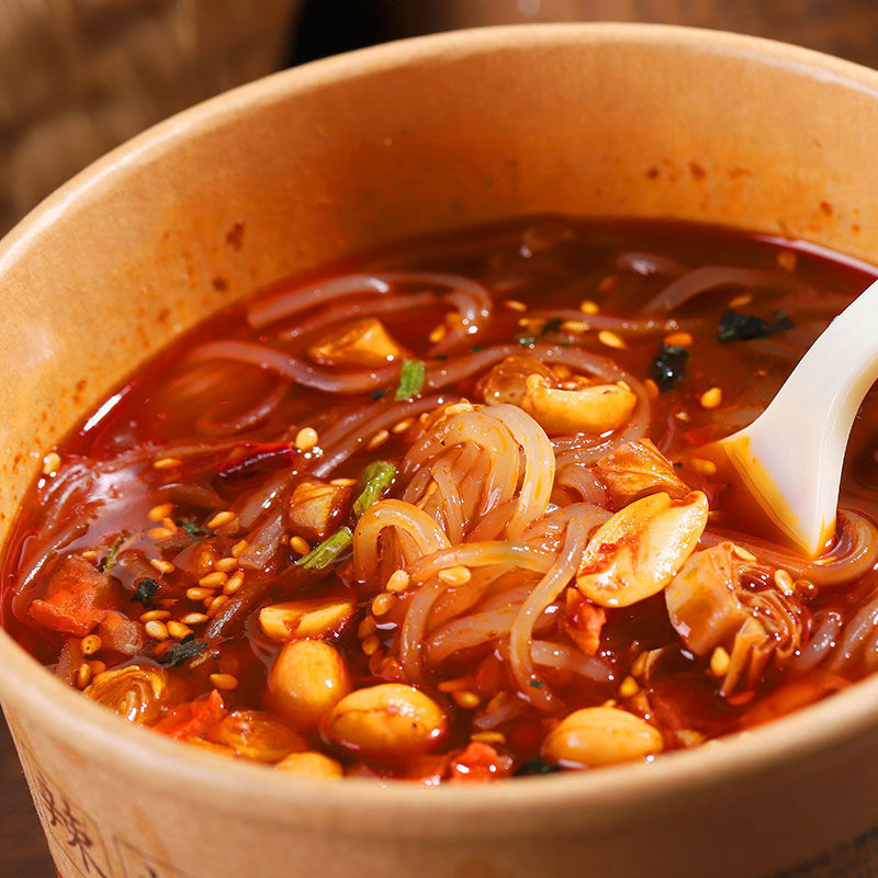 【整箱6桶到手】新疆包邮酸辣粉120g香辣味劲辣红薯粉美味特色麻辣