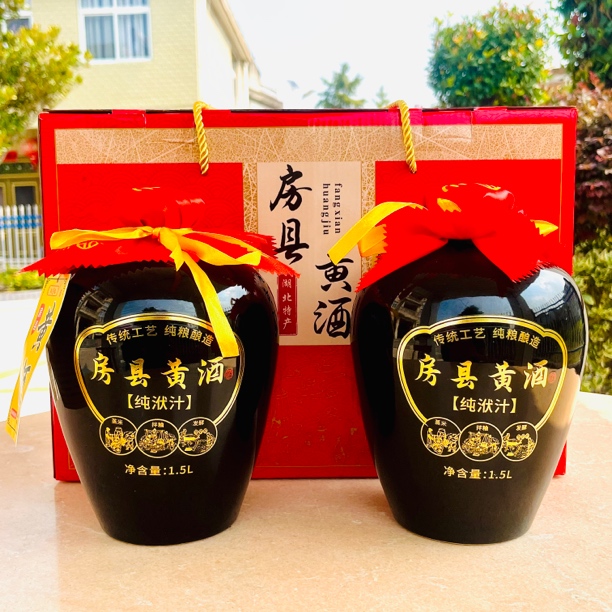 枫亭叙房县黄酒礼品3斤淘坛2坛共6斤装纯洑汁