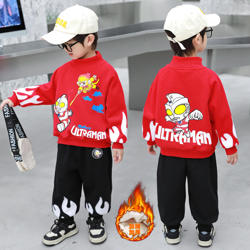 儿童外套套装卫衣上衣童装男童秋冬洋气男孩小童保暖冬季冬款