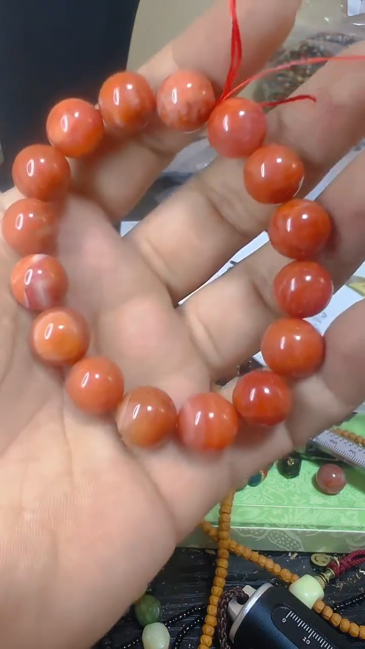【闪购商品】白玉菩提手串C24 南红 卡13左右