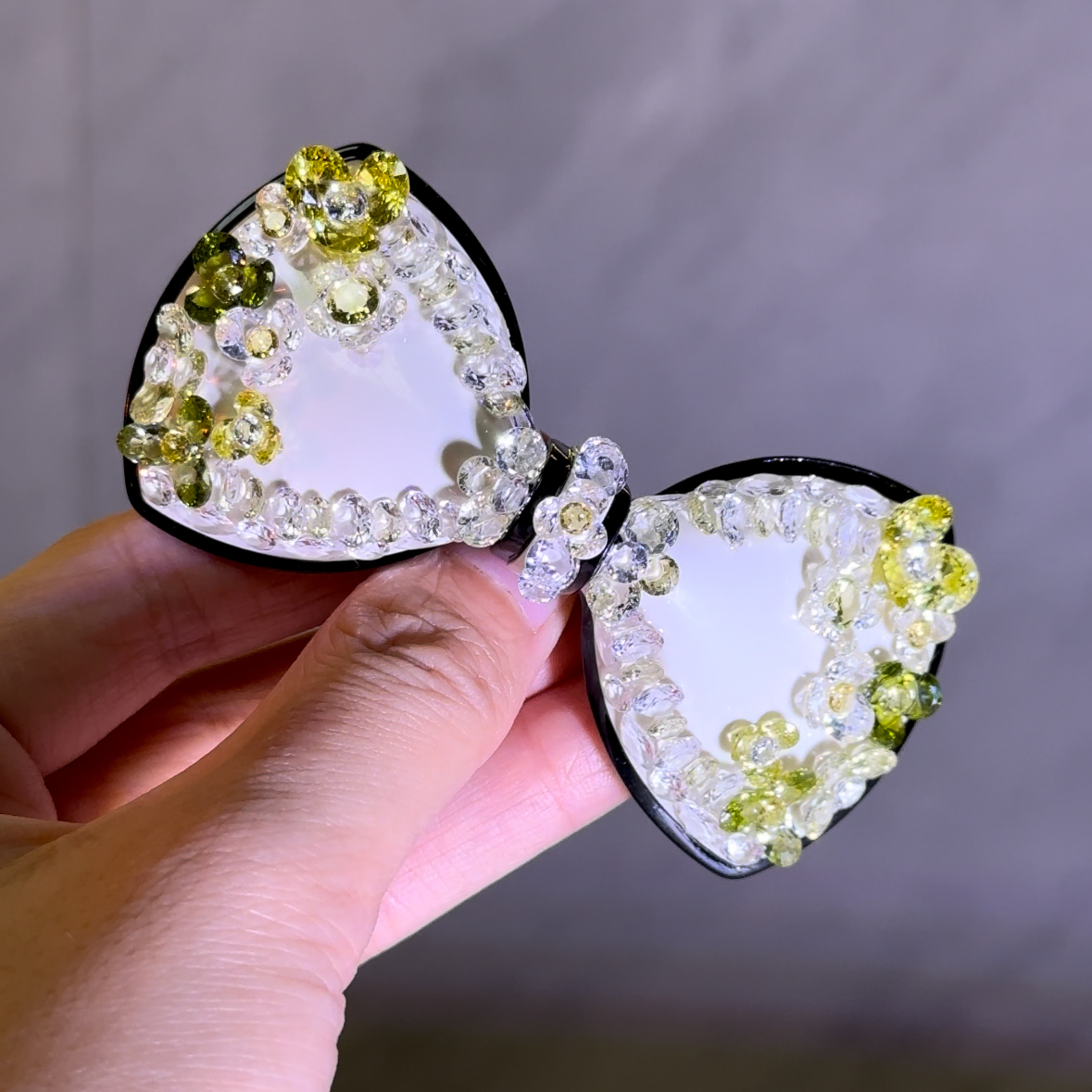 花花原创 月光花冠 中号弹簧夹侧边夹