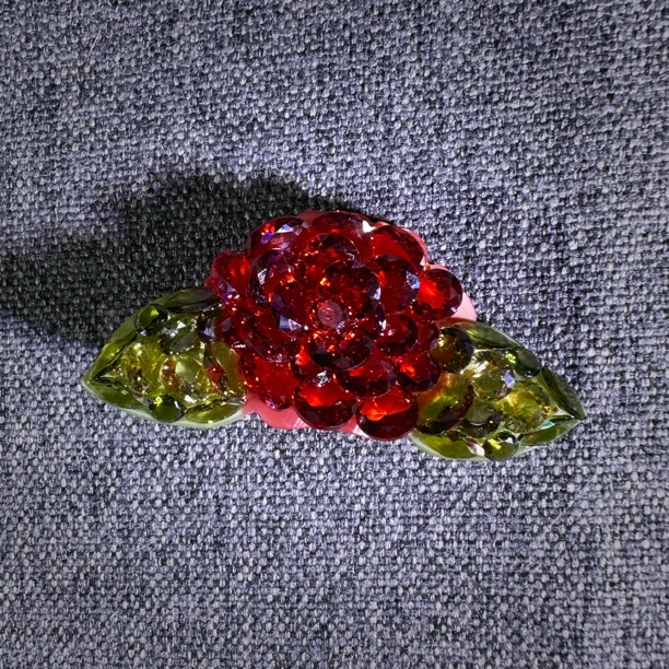 花花原创 新中式大芙蓉花鸭嘴夹