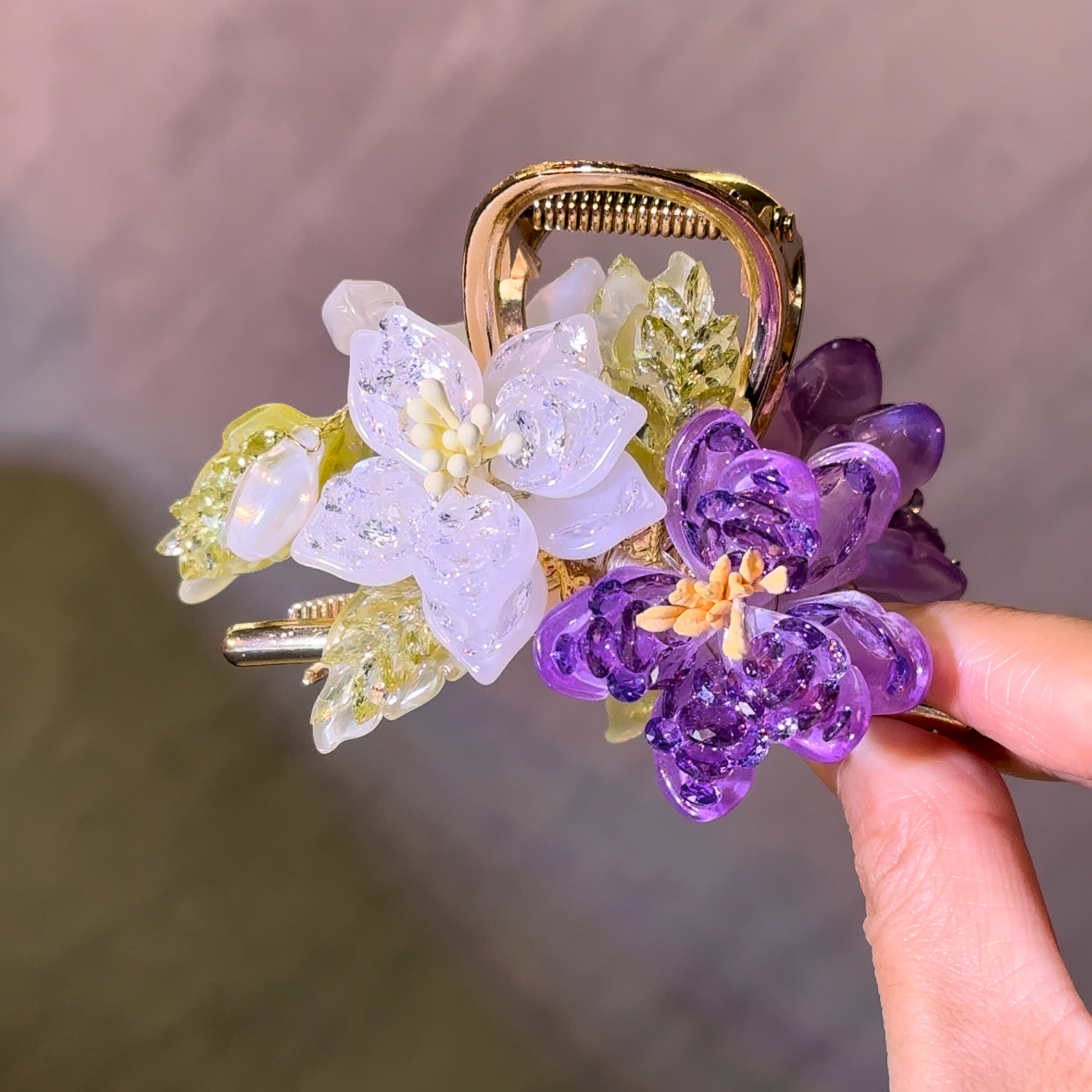 花花原创 银莲花大号抓夹