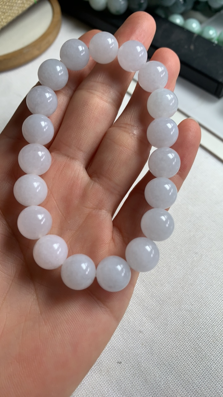 天然a货翡翠糯化种手串