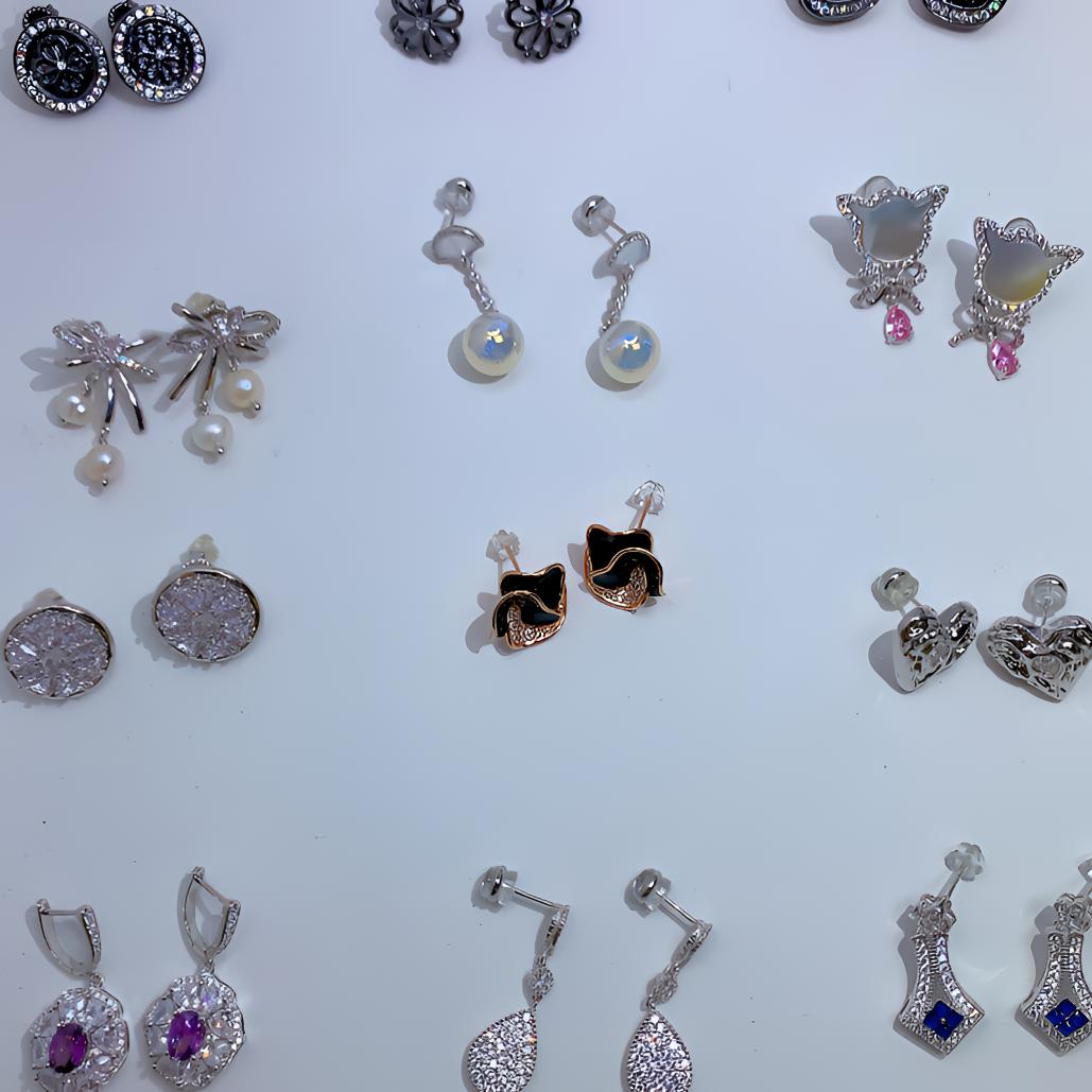 铜合金耳饰 时尚轻奢手工耳饰耳环百搭气质精致饰品直播间选款