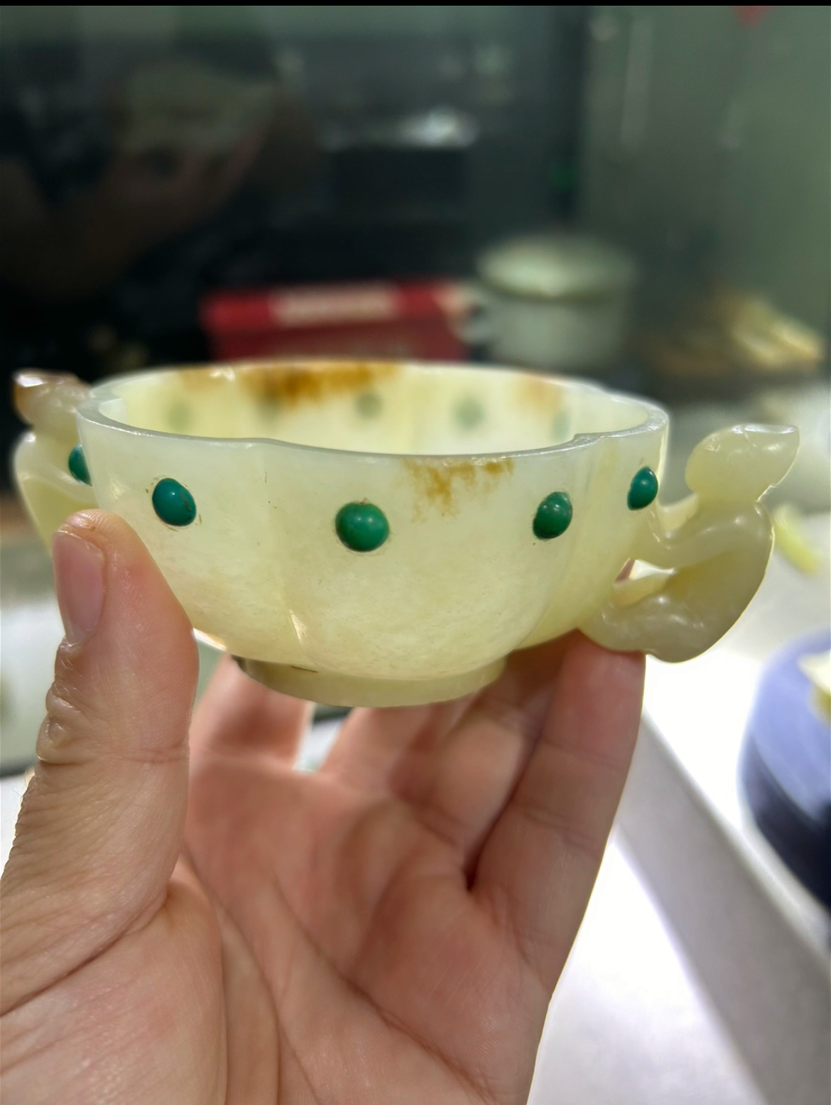 精美和田玉白玉碗