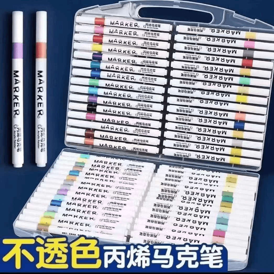 60色马克笔1盒，破损请联系客服补发