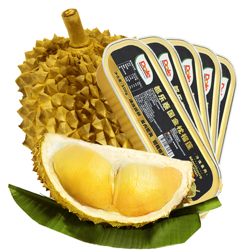 【都乐Dole】泰国冷冻金枕榴莲肉去核 5盒装 单盒100g 甜糯