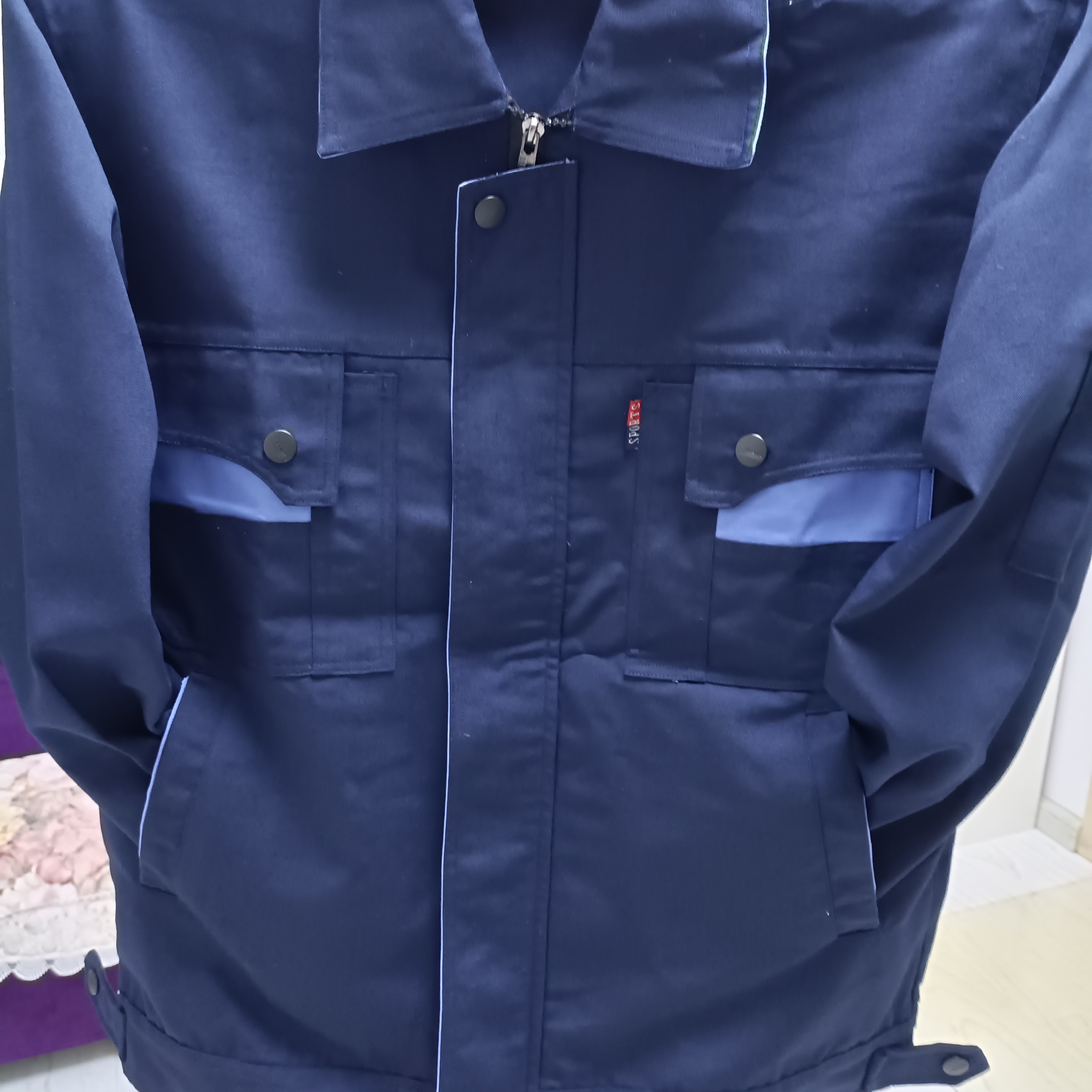 深蓝色抗脏耐磨套装工作服