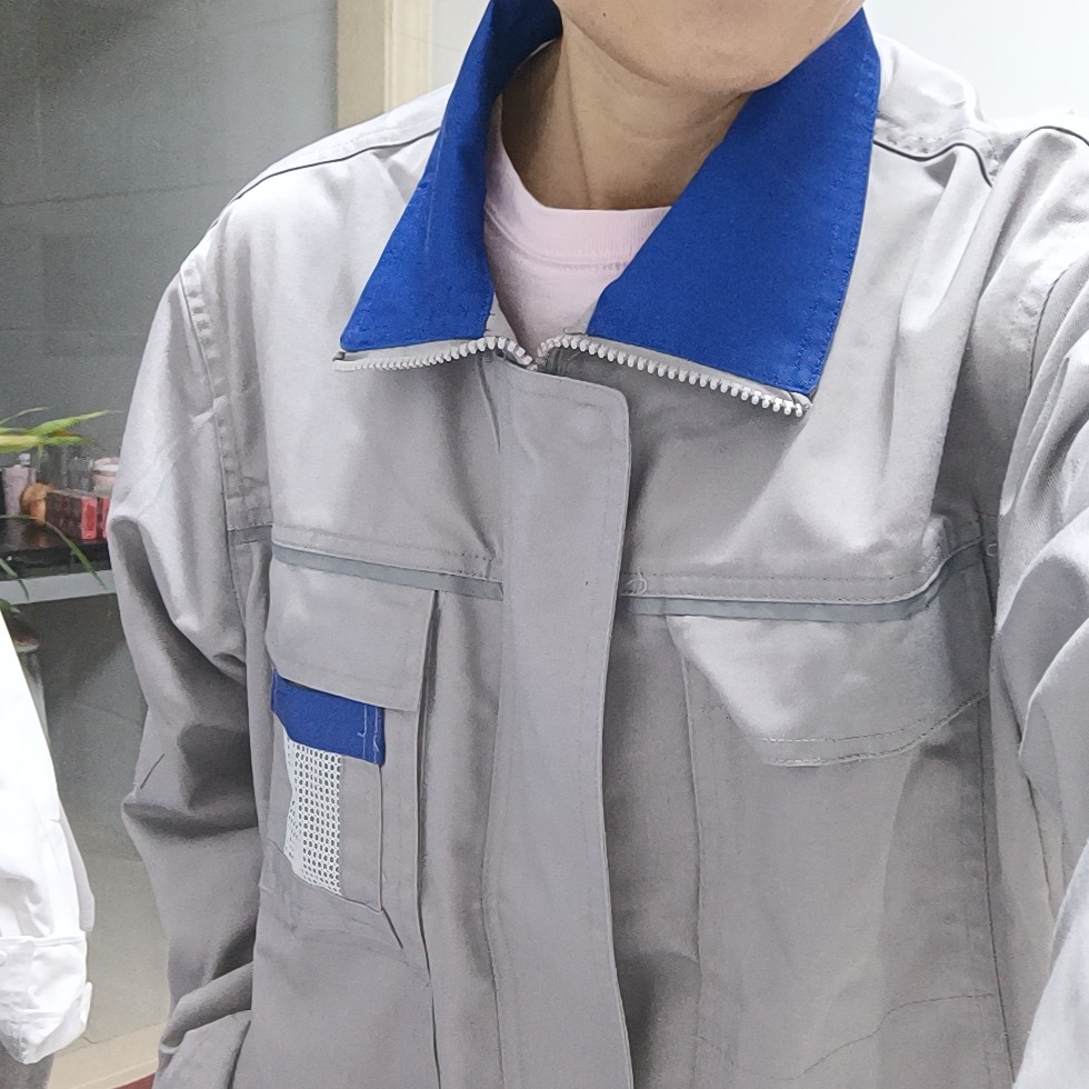 解放春秋款灰色套装工作服