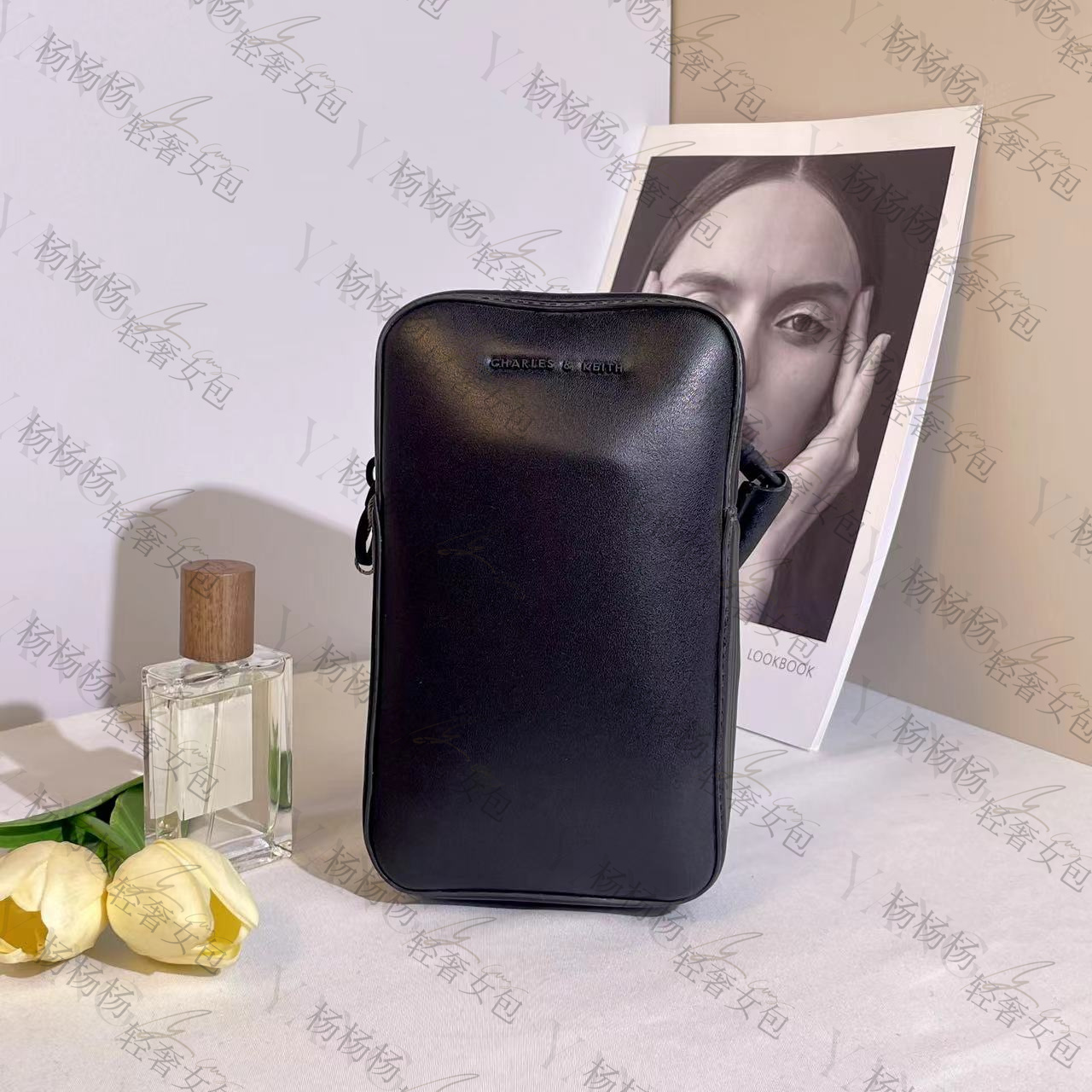 CHARLES&KEITH 80781732黑色S女士单肩斜挎包-杨灬