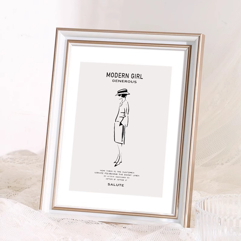 北欧简约相框摆台6寸7七八儿童像框照片画框定制A3a4挂墙装裱框架