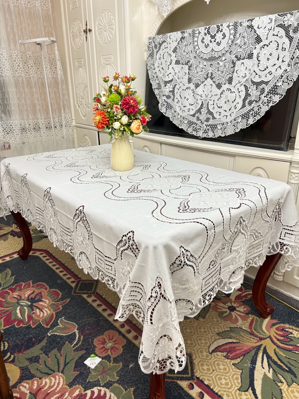 NAJIYA-72 白色欧式桌布茶几布家用长方形桌布简约餐桌布盖布台布