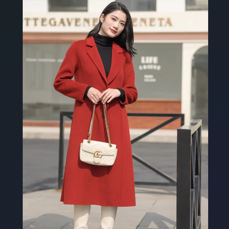 新款冬装面料，山羊绒大衣面料可定制