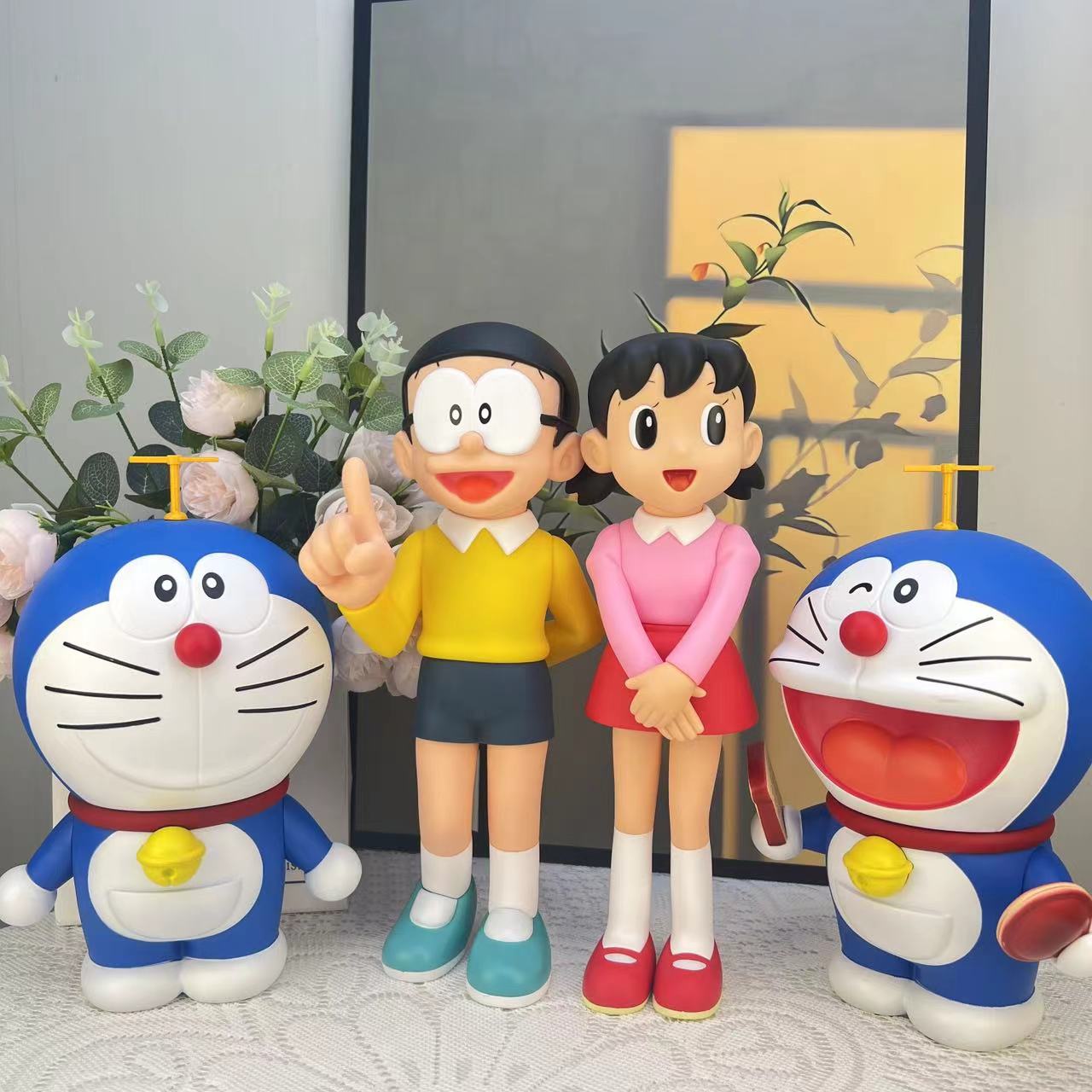 哆啦A梦机器猫蓝胖子 大雄 静香 28cm动漫手办摆件模型人偶礼物