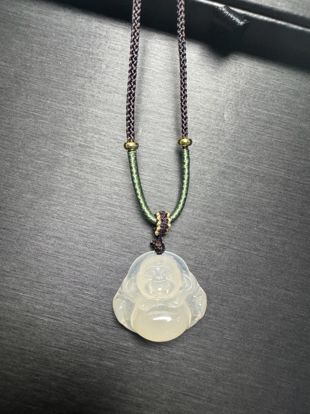 纯天然玛瑙玉髓大肚佛吊坠