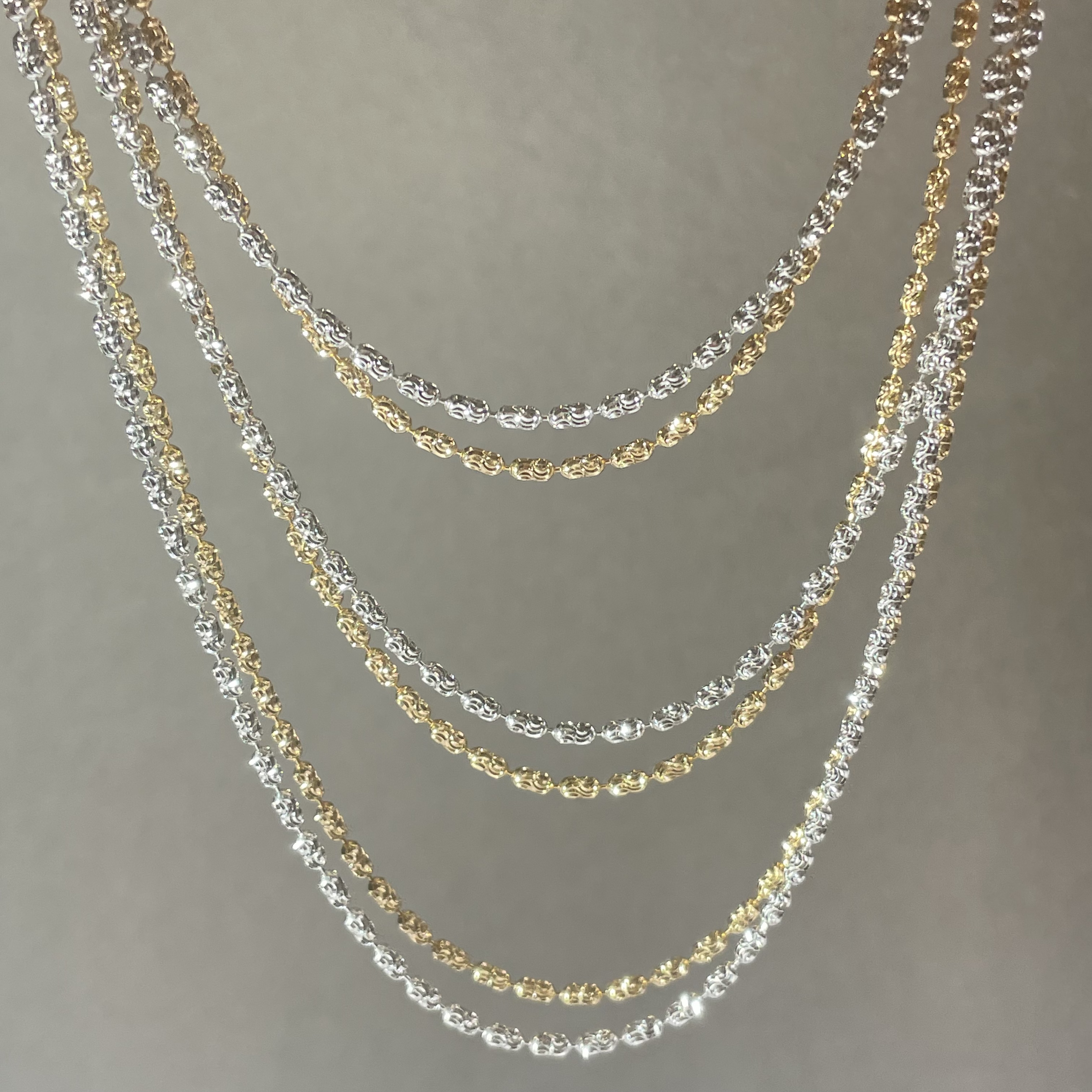 【金禧禧】18k金意大利进口大版钻-石链（多样发其一)