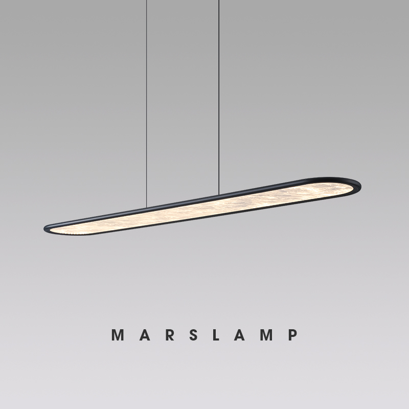 中山客厅创意个性书房吧台灯轻奢简约餐厅长条极简吊灯过道吸顶灯