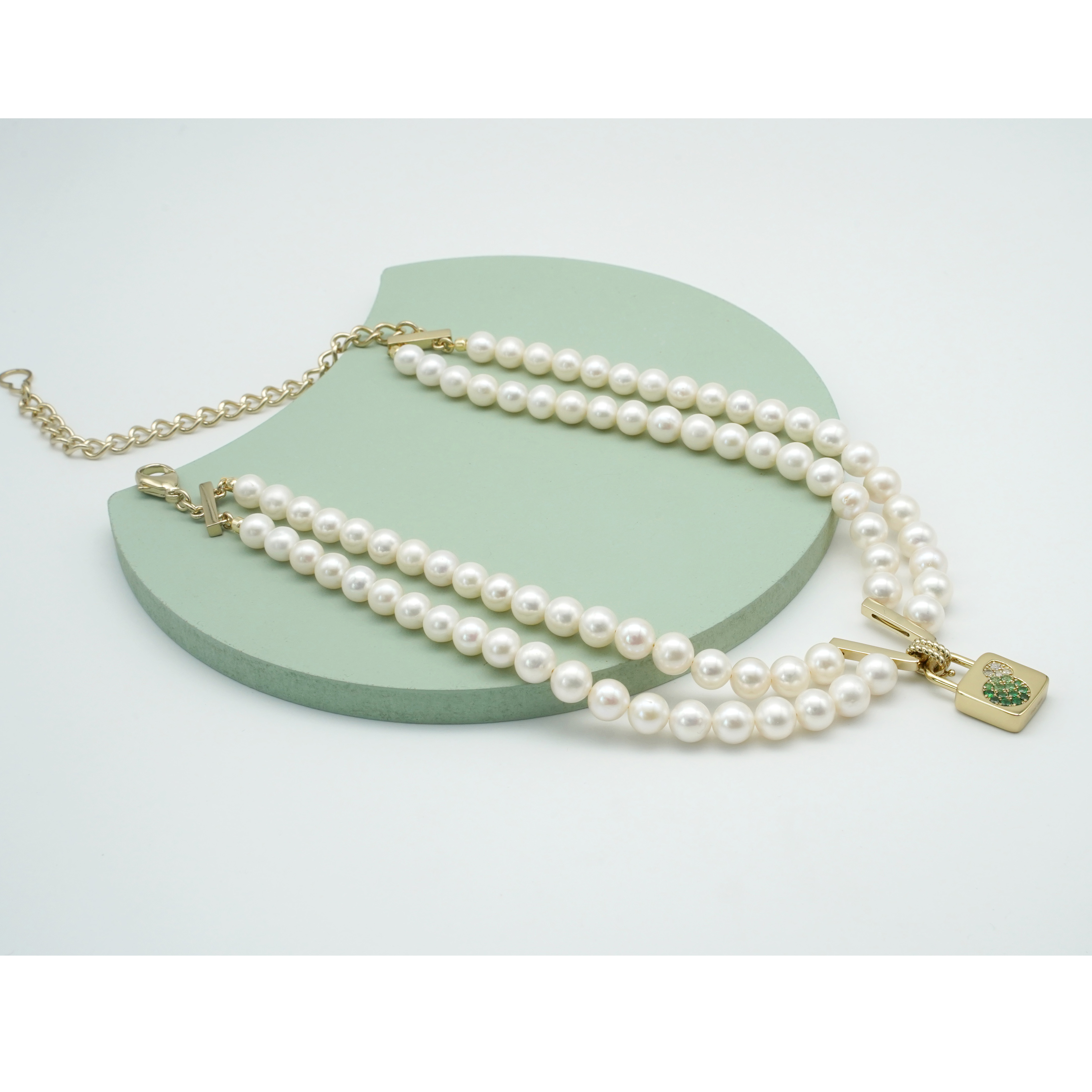 ＃【一生锁爱】S925银珍珠项链P12302048