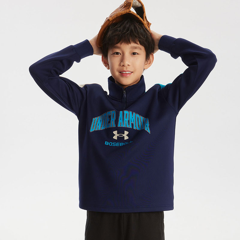 Under Armour/安德玛儿童男童连帽中大童印花保暖春秋长袖  DB
