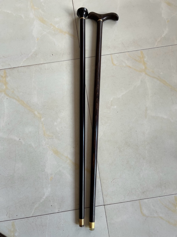 紫光檀整根登山杖拐棍