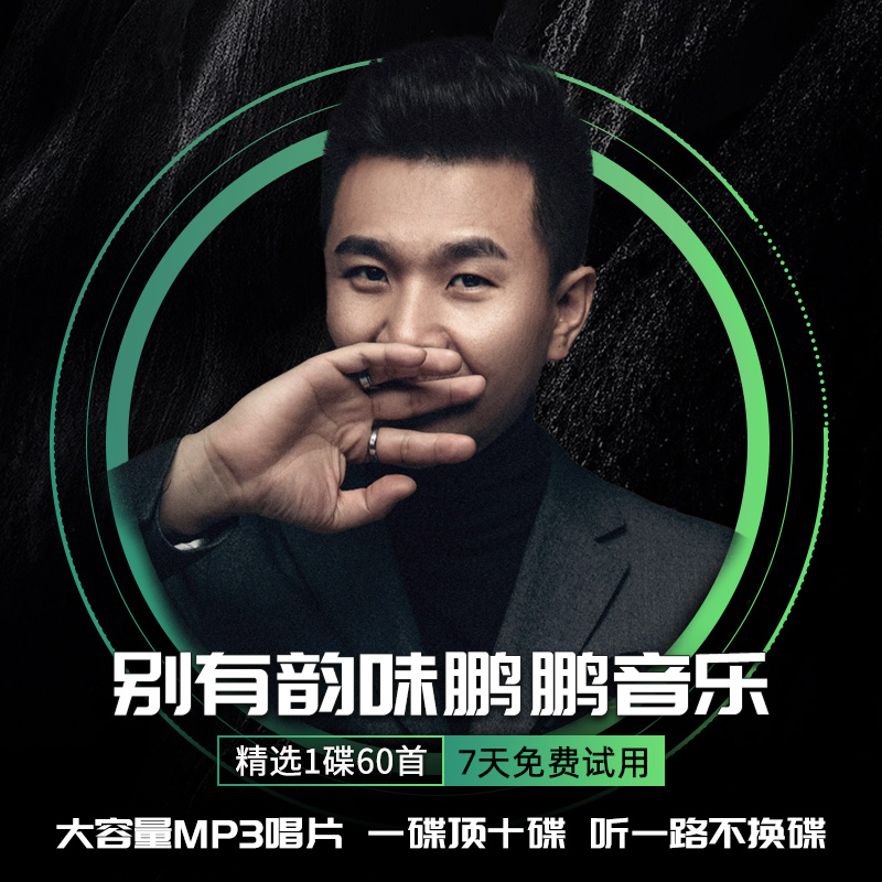 鹏鹏音乐车载cd碟片抖音热门流行歌曲翻唱MP3无损大容量汽车光碟